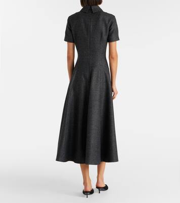 Robe midi Jody en laine mélangée à carreaux | Emilia Wickstead