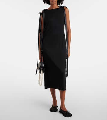 Bow-detail jersey midi dress | Simone Rocha