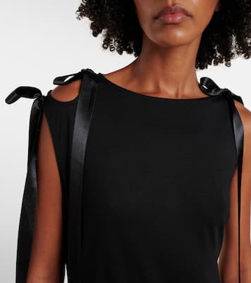 Bow-detail jersey midi dress | Simone Rocha