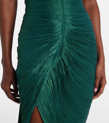 Ruched off-shoulder bustier gown  | Marmar Halim