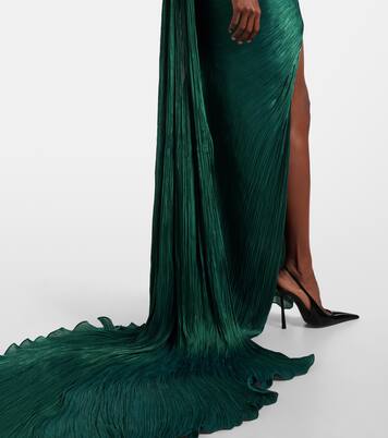 Ruched off-shoulder bustier gown  | Marmar Halim