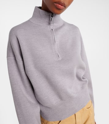 Wool-blend half-zip sweater | Victoria Beckham