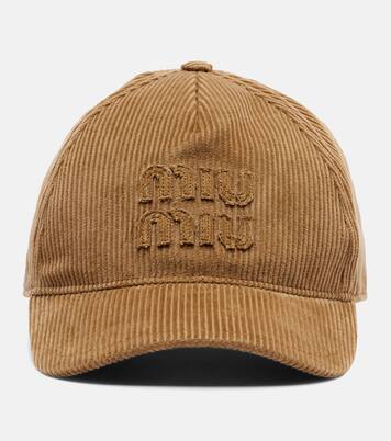 Cotton velvet baseball cap | Miu Miu