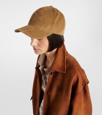 Cotton velvet baseball cap | Miu Miu