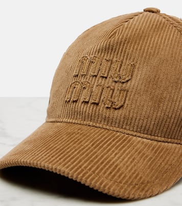Cotton velvet baseball cap | Miu Miu