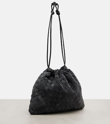 Pochette Dustbag Small Intrecciato en daim | Bottega Veneta