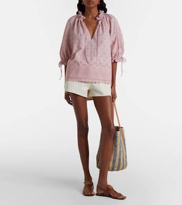 Broderie anglaise cotton blouse | Valentino