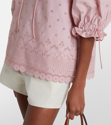 Broderie anglaise cotton blouse | Valentino