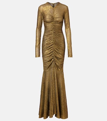 Gathered sequined gown  | Norma Kamali