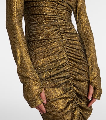 Gathered sequined gown  | Norma Kamali