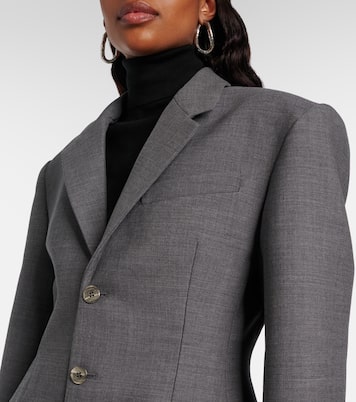 Peplum virgin wool blazer | Wardrobe.NYC