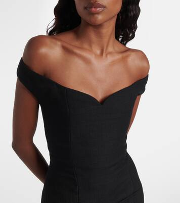 Bonny wool and linen-blend midi dress | Calvin Klein