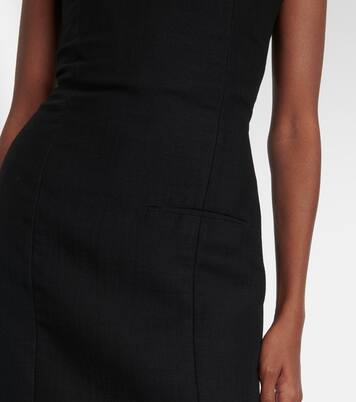 Bonny wool and linen-blend midi dress | Calvin Klein