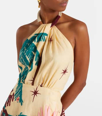 Floral linen midi dress | Johanna Ortiz