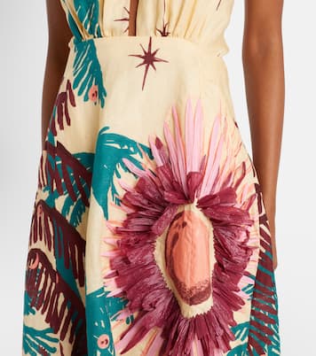 Floral linen midi dress | Johanna Ortiz