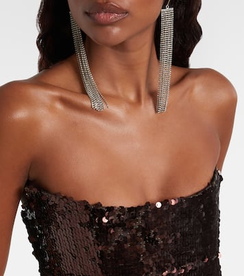 Floral-appliqué sequined minidress | Magda Butrym