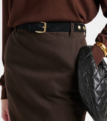 Cintura Eden in suede con borchie | Nour Hammour