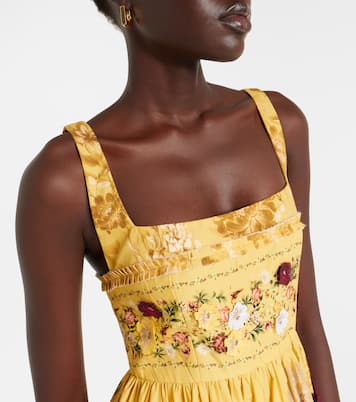 Barbara floral-appliqué cotton maxi dress | Agua by Agua Bendita