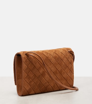 Bolso cruzado Andiamo Mini de ante Intrecciato | Bottega Veneta