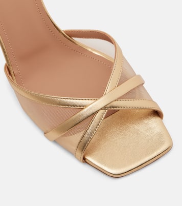 Perla 70 leather and mesh mules | Malone Souliers