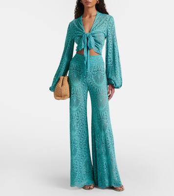 Weite Hose Paloma aus Spitze | Alexandra Miro