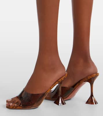 Lupita snake-print PVC mules | Amina Muaddi