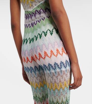 Pantalones rectos calados de lamé | Missoni