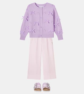 Bow-detail cardigan | Monnalisa