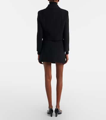 Mini-jupe Double G en crêpe de laine | Gucci