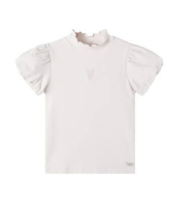 Nowien embroidered ribbed-knit cotton-blend T-shirt  | Donsje