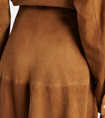 Jupe longue Opera en daim | Nour Hammour