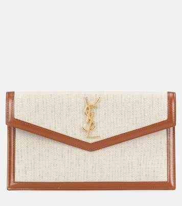 Clutch Uptown in canvas e pelle | Saint Laurent