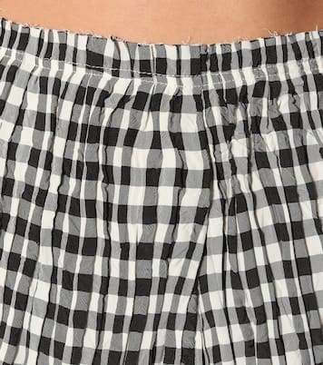 Hilary high-rise gingham shorts | Khaite