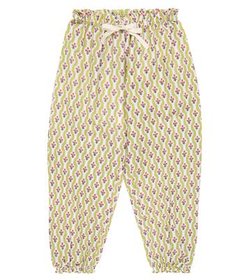 Arnica printed linen-blend pants | Caramel
