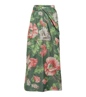 Charlotte floral wrap midi skirt | Erdem