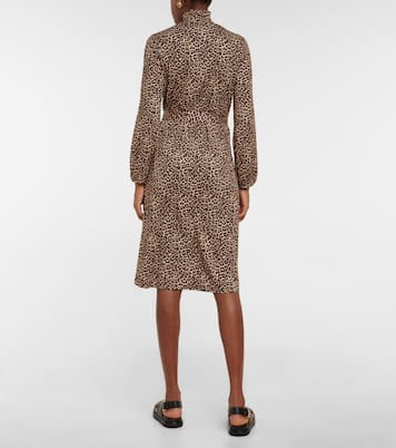 Dorothea leopard-print high-neck midi dress | A.P.C.