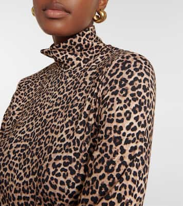 Dorothea leopard-print high-neck midi dress | A.P.C.