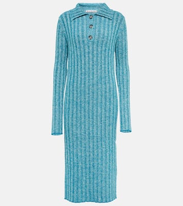 Ribbed-knit wool-blend midi dress | Acne Studios