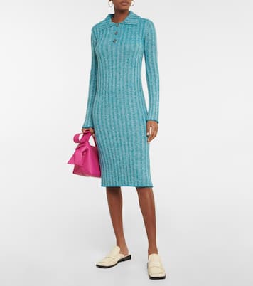 Ribbed-knit wool-blend midi dress | Acne Studios