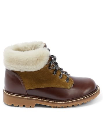 Stiefel Henri aus Leder mit Shearling | Bonpoint