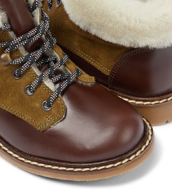 Stiefel Henri aus Leder mit Shearling | Bonpoint