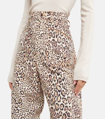 Jeans con stampa leopardata e cintura | Etro