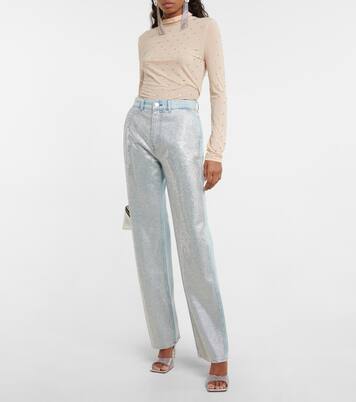 Star crystal-embellished PVC mules | Mach & Mach
