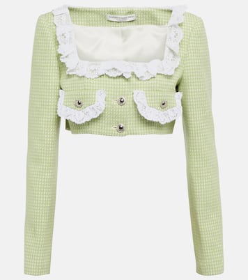 Cropped wool-blend jacket | Alessandra Rich