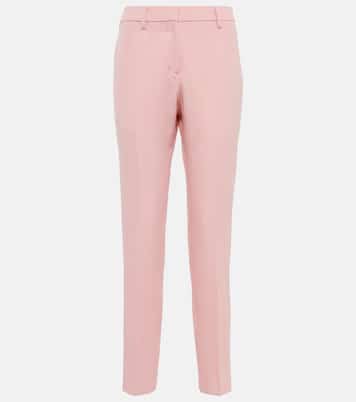 Mid-rise slim wool pants | Burberry