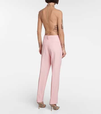 Mid-rise slim wool pants | Burberry