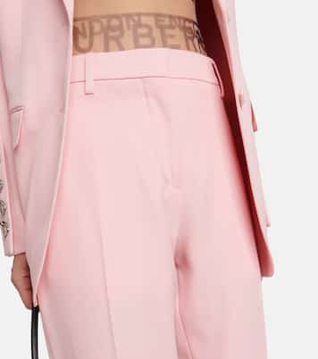 Mid-rise slim wool pants | Burberry