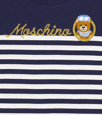 스트라이프 코튼 블렌드 티셔츠 | Moschino Kids