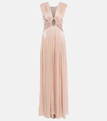 Draped satin gown | Costarellos