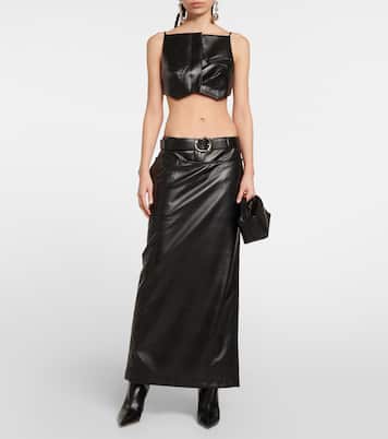 Top cropped Elfi in similpelle | Aya Muse
